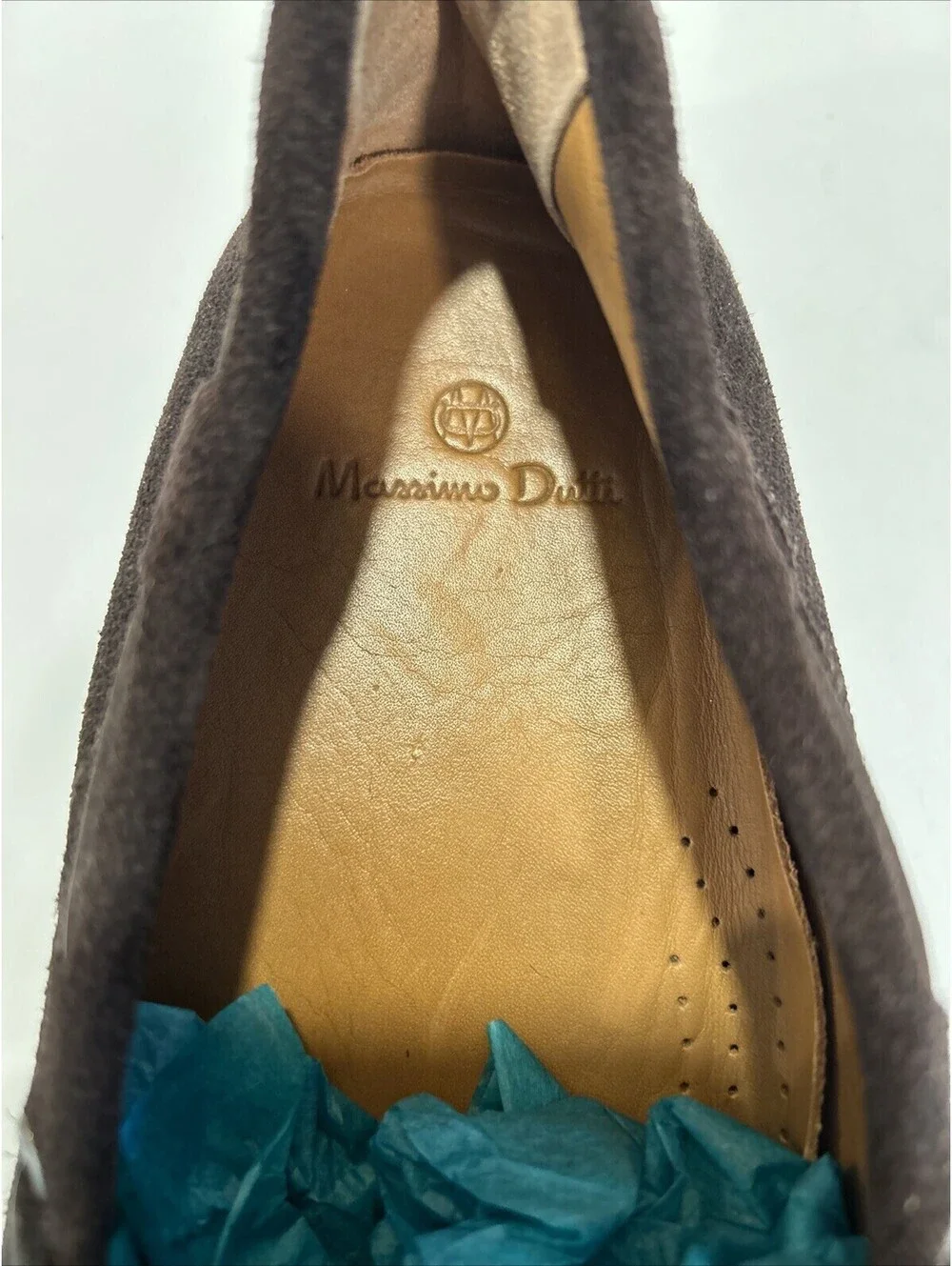 Massimo Dutti Men’s Brown Suede Tassel Driving Shoes Size 42